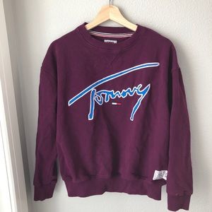 tommy hilfiger signature crew neck sweatshirt